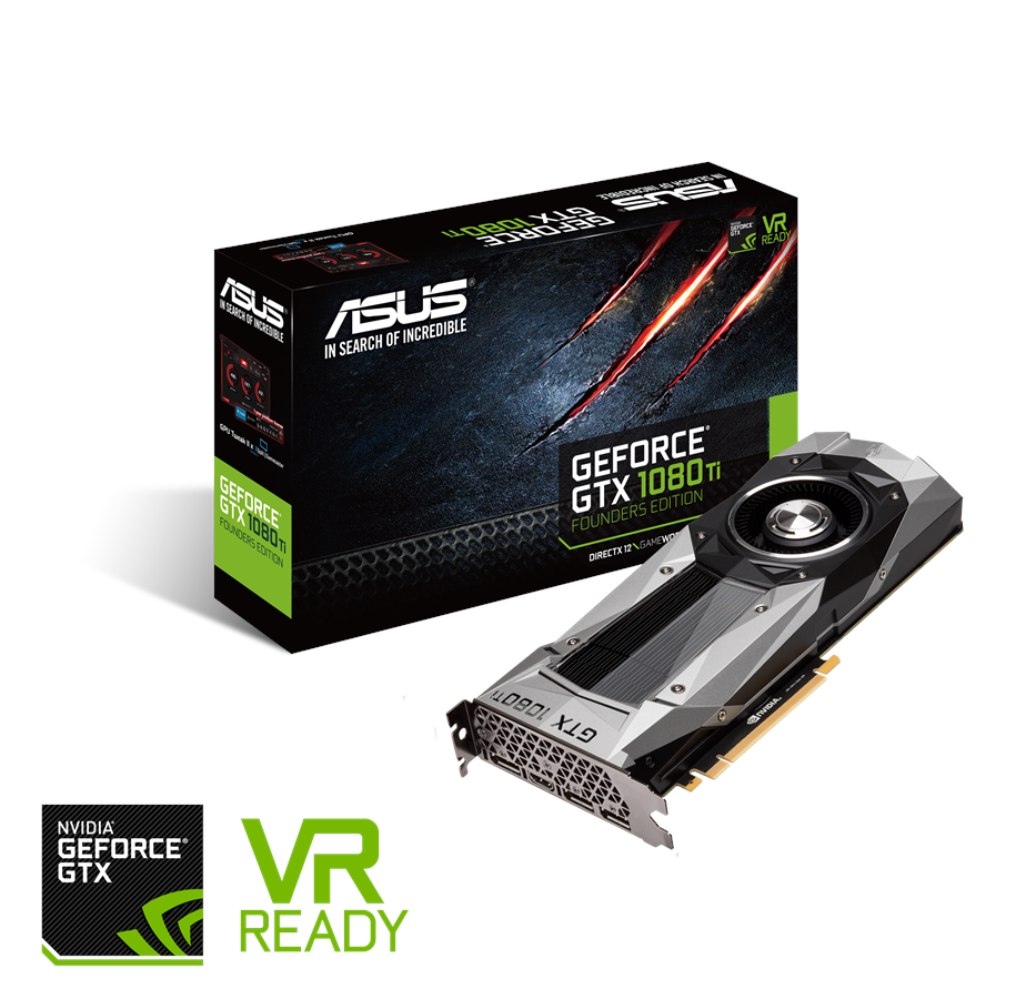 Grafikkort - ASUS GeForce GTX 1080 Ti Founders Edition - 11GB GDDR5X RAM - Grafikkort - 90YV0AP0-U0NM00