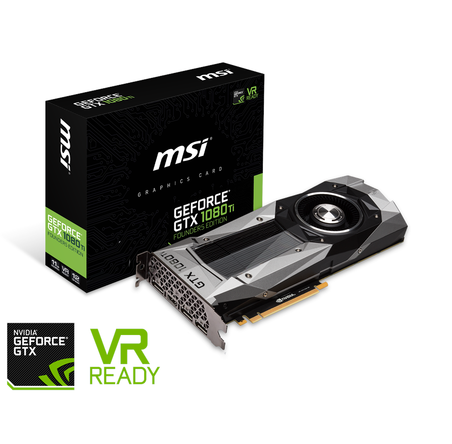 Grafikkort - MSI GeForce GTX 1080 Ti Founders Edition - 11GB GDDR5X RAM - Grafikkort - GTX 1080 Ti Founders Edition