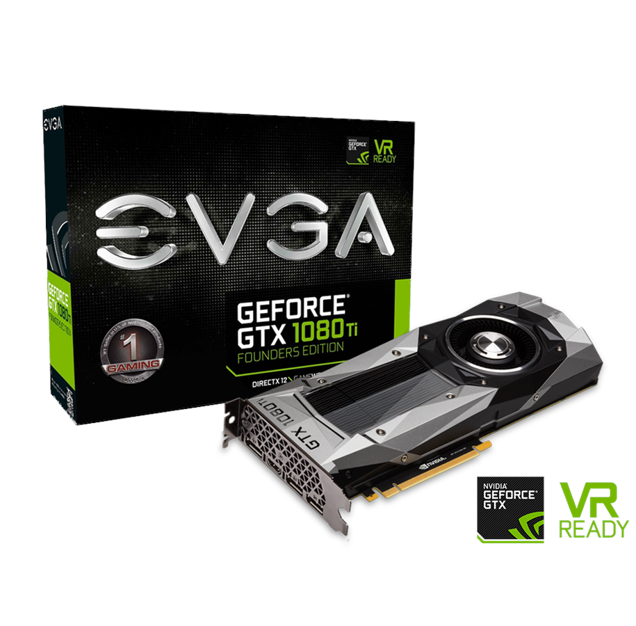 Grafikkort - EVGA GeForce GTX 1080 Ti Founders Edition - 11GB GDDR5X RAM - Grafikkort - 11G-P4-6390-KR