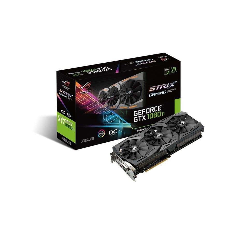Grafikkort - ASUS GeForce GTX 1080 Ti ROG STRIX OC - 11GB GDDR5X RAM - Grafikkort - 90YV0AM0-M0NM00