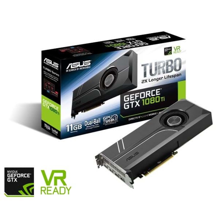 Grafikkort - ASUS GeForce GTX 1080 Ti Turbo - 11GB GDDR5X RAM - Grafikkort - 90YV0AN0-M0NM00