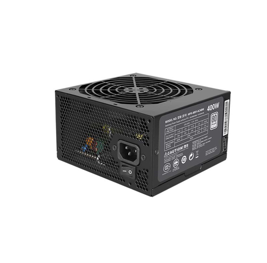 Strømforsyning - Cooler Master MasterWatt Lite 400 Strømforsyning - 400 Watt - 120 mm - ATX - 80 Plus White certified - MPX-4001-ACABW-EU