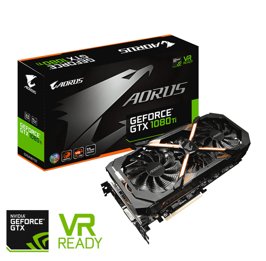 Grafikkort - GIGABYTE GeForce GTX 1080 Ti AORUS - 11GB GDDR5X RAM - Grafikkort - GV-N108TAORUS-11GD
