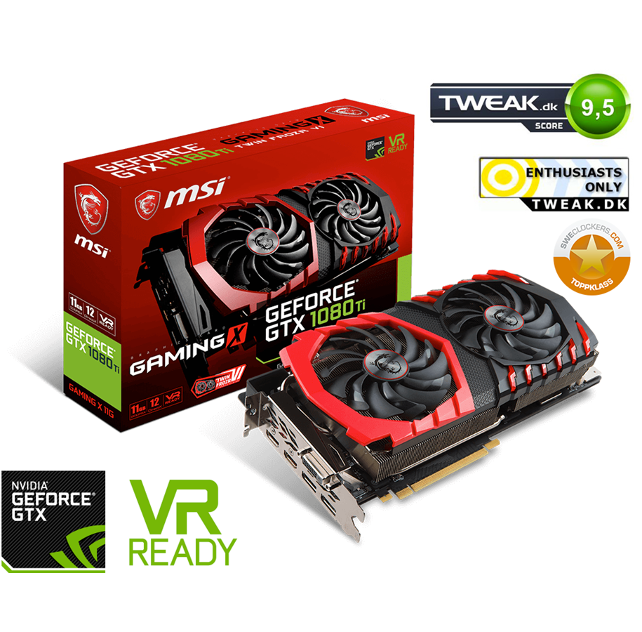 Grafikkort - MSI GeForce GTX 1080 Ti GAMING X - 11GB GDDR5X RAM - Grafikkort - GTX 1080 Ti GAMING X 11G