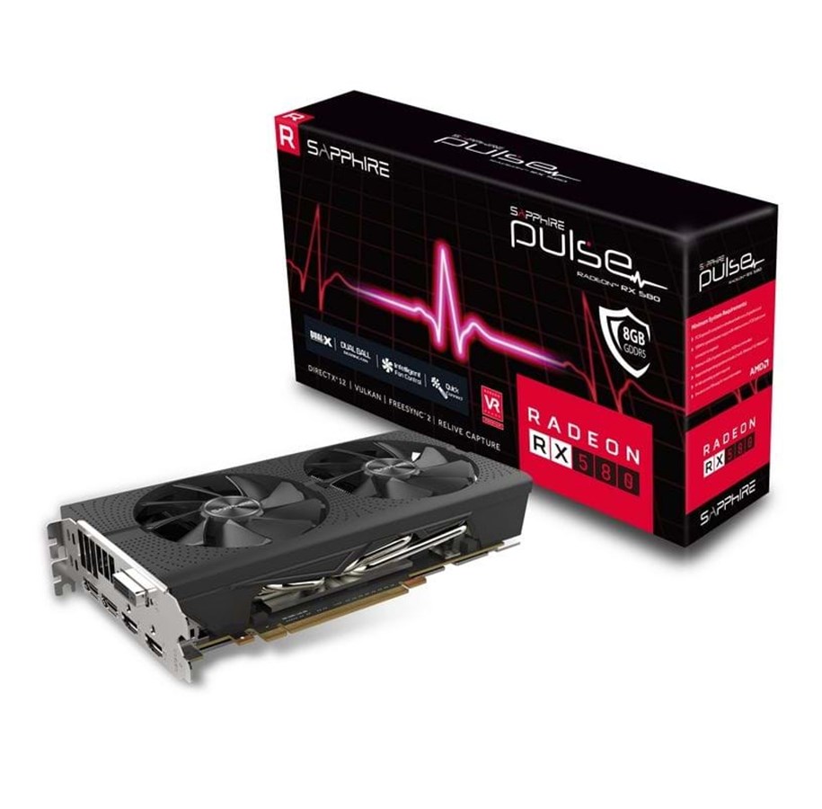 Grafikkort - Sapphire Radeon RX 580 Pulse - 8GB GDDR5 RAM - Grafikkort - 11265-05-20G
