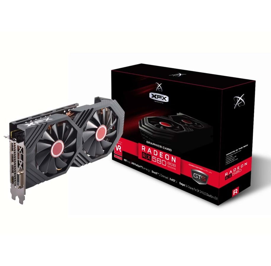 Grafikkort - XFX Black - 8GB GDDR5 RAM - Grafikkort - RX-580P8DBD6