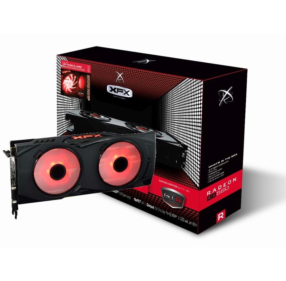 Grafikkort - XFX Radeon RX 580 Black - 8GB GDDR5 RAM - Grafikkort - RX-580A8DBR6