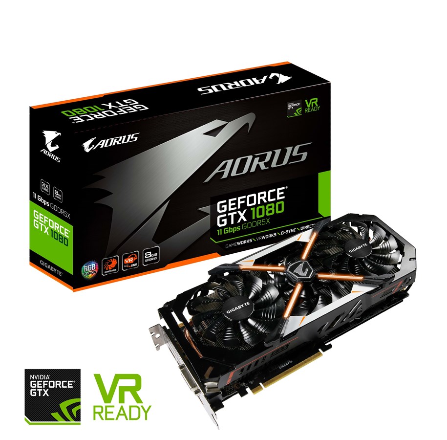 Grafikkort - GIGABYTE GeForce GTX 1080 AORUS - 8GB GDDR5X RAM - Grafikkort - GV-N1080AORUS-8GD