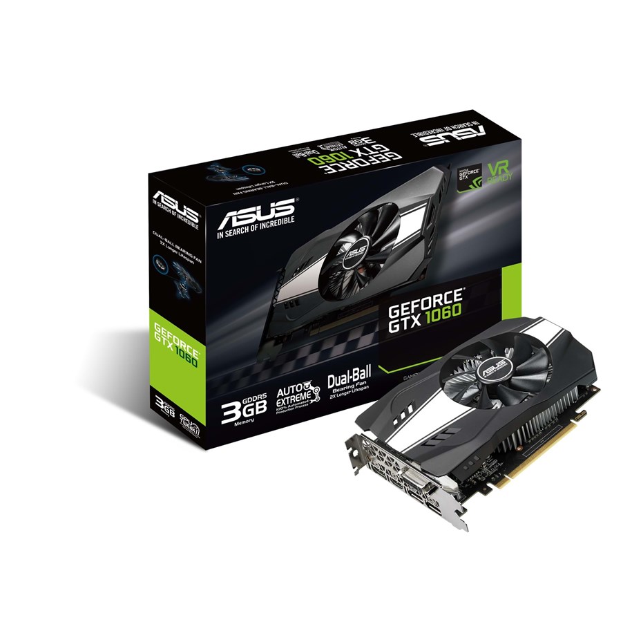 Grafikkort - ASUS GeForce GTX 1060 Phoenix - 3GB GDDR5 RAM - Grafikkort - 90YV0A64-M0NA00