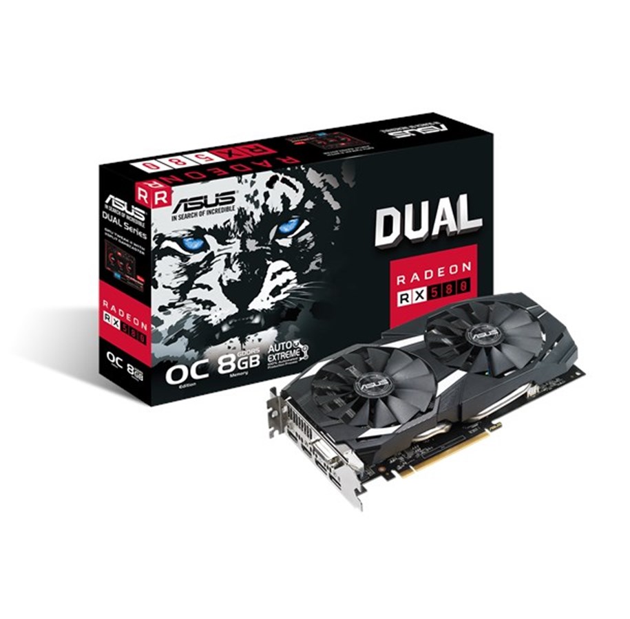 Grafikkort - ASUS Radeon RX 580 DUAL OC - 8GB GDDR5 RAM - Grafikkort - 90YV0AQ1-M0NA00