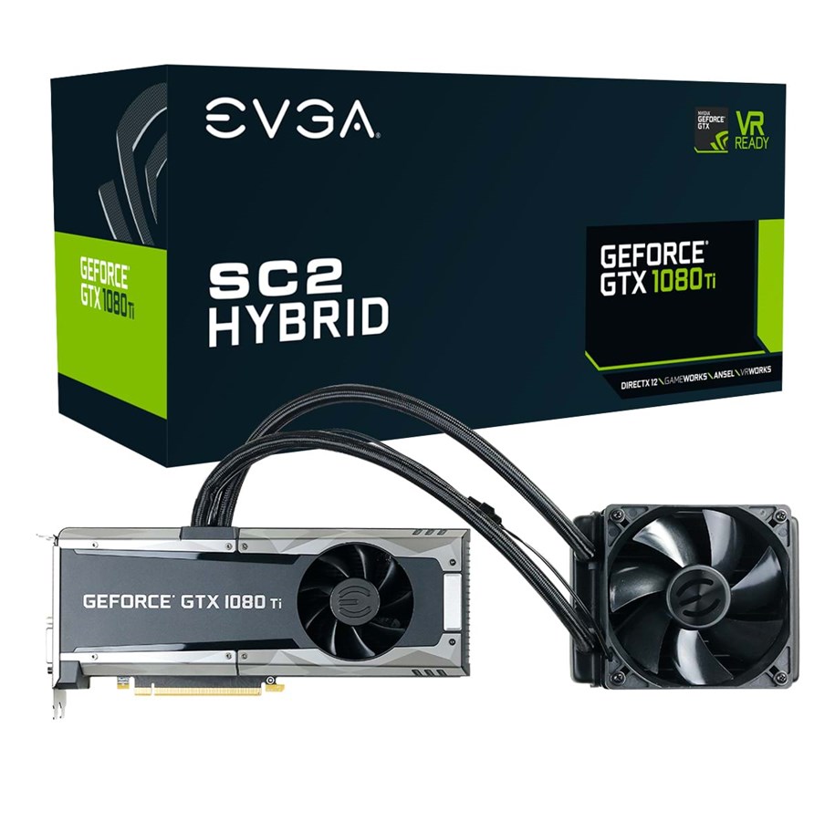 Grafikkort - EVGA GeForce GTX 1080 Ti SC2 Hybrid GAMING - 11GB GDDR5X RAM - Grafikkort - 11G-P4-6598-KR