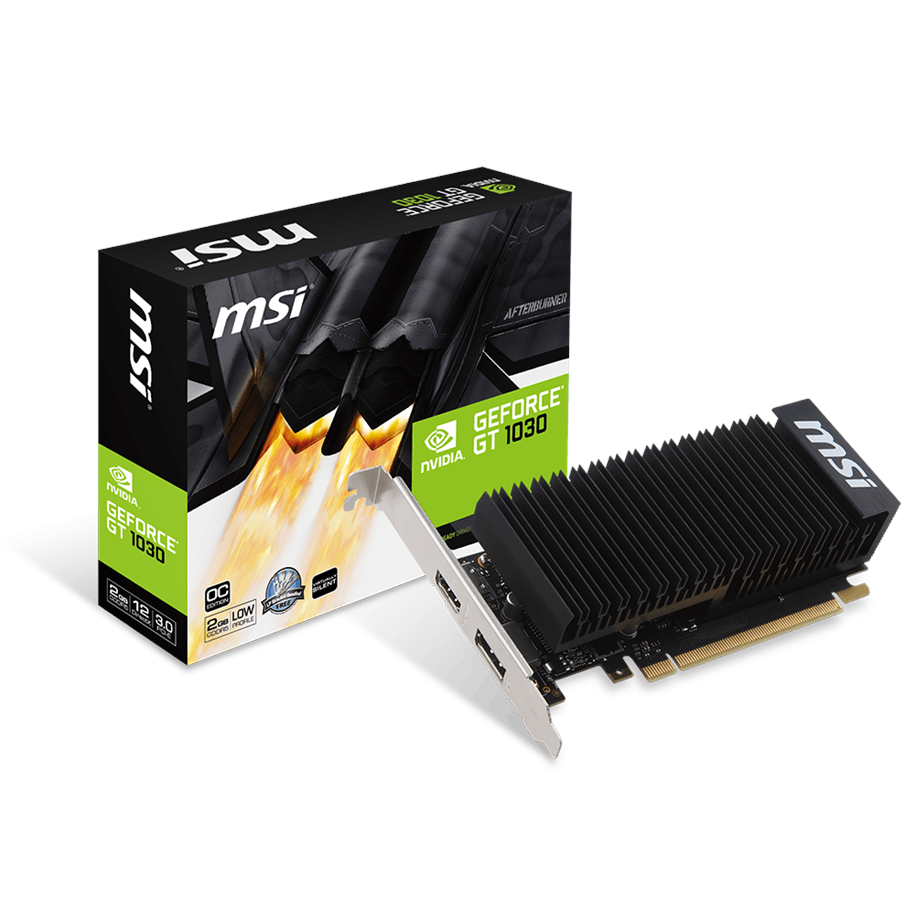 Grafikkort - MSI GeForce GT 1030 Low Profile OC - 2GB GDDR5 RAM - Grafikkort - GT 1030 2GH LP OC