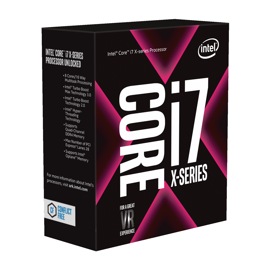 CPU - Intel Core i7-7820X Skylake-X CPU - 8 kerner - 3.6 GHz - Intel LGA2066 - Intel Boxed (med køler) - BX80673I77820X