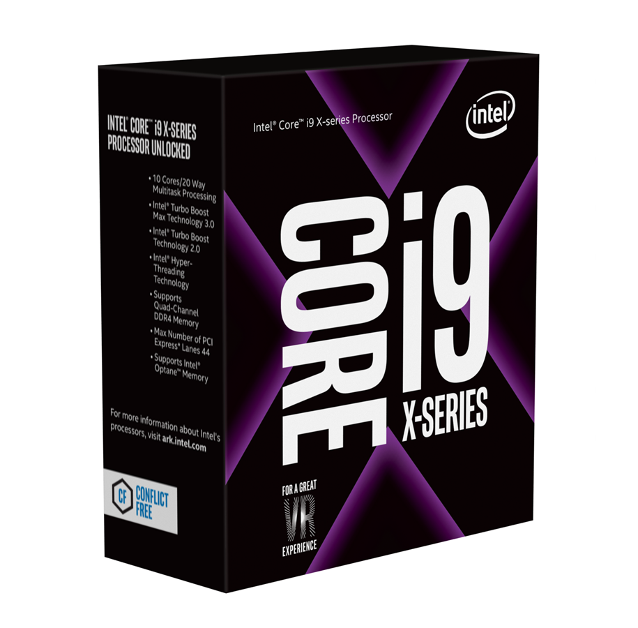 CPU - Intel Core i9-7900X Skylake-X CPU - 10 kerner - 3.3 GHz - Intel LGA2066 - Intel Boxed (med køler) - BX80673I97900X