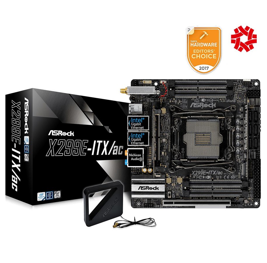 Bundkort - ASRock X299E-ITX/AC Bundkort - Intel X299 - Intel LGA2066 socket - DDR4 RAM - Mini-ITX - 90-MXB5W0-A0UAYZ