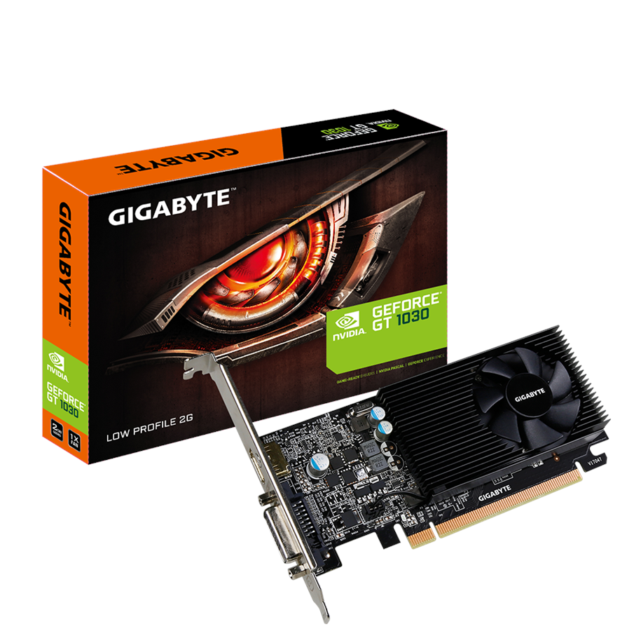 Grafikkort - GIGABYTE GeForce GT 1030 Low Profile - 2GB GDDR5 RAM - Grafikkort - GV-N1030D5-2GL