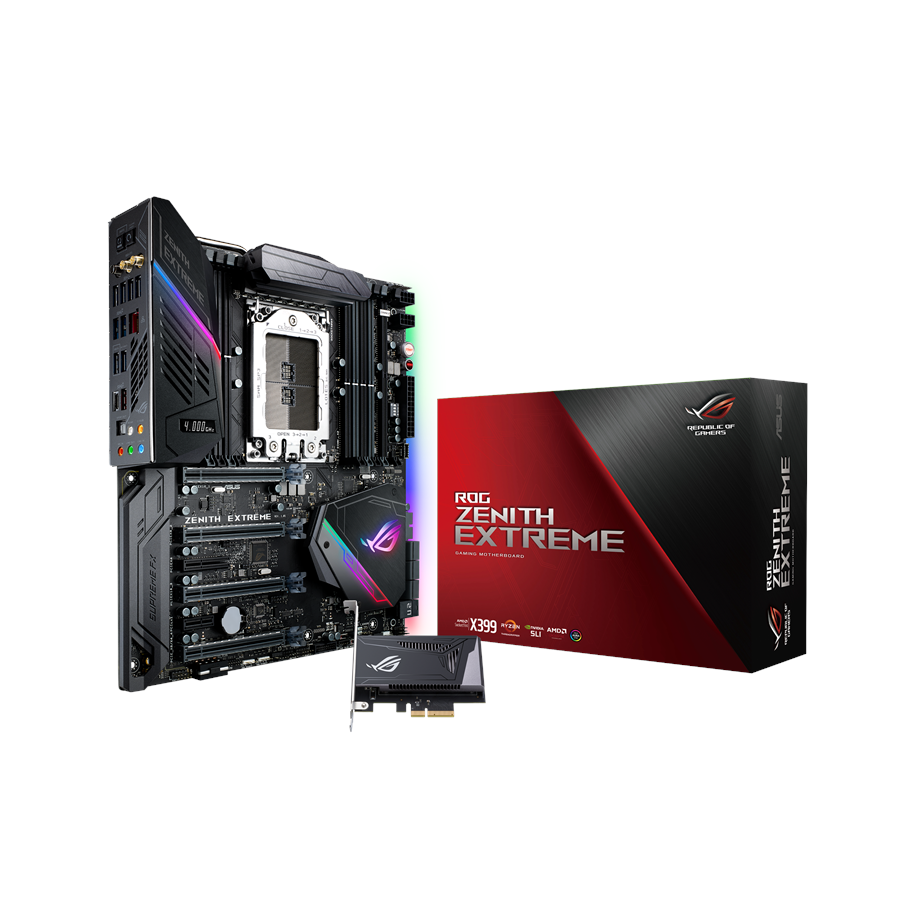 Bundkort - ASUS ROG ZENITH EXTREME Bundkort - AMD X399 - AMD TR4 - DDR4 RAM - Extended ATX - 90MB0UV0-M0EAY0