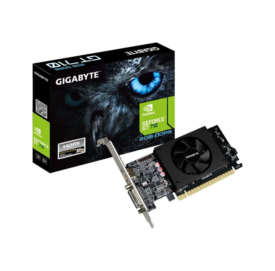 Grafikkort - GIGABYTE GeForce GT 710 Low Profile - 2GB GDDR5 RAM - Grafikkort - GV-N710D5-2GL