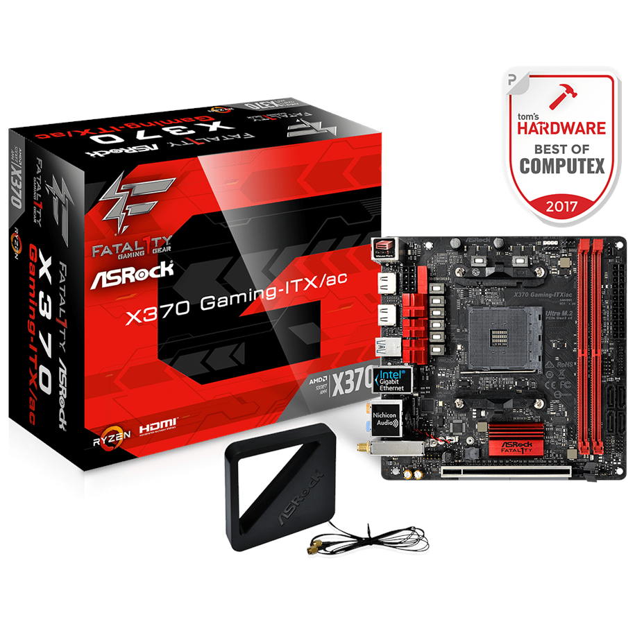 Bundkort - ASRock Fatal1ty X370 Gaming-ITX/ac Bundkort - AMD X370 - AMD AM4 - DDR4 RAM - Mini-ITX - X370 GAMING-ITX/AC