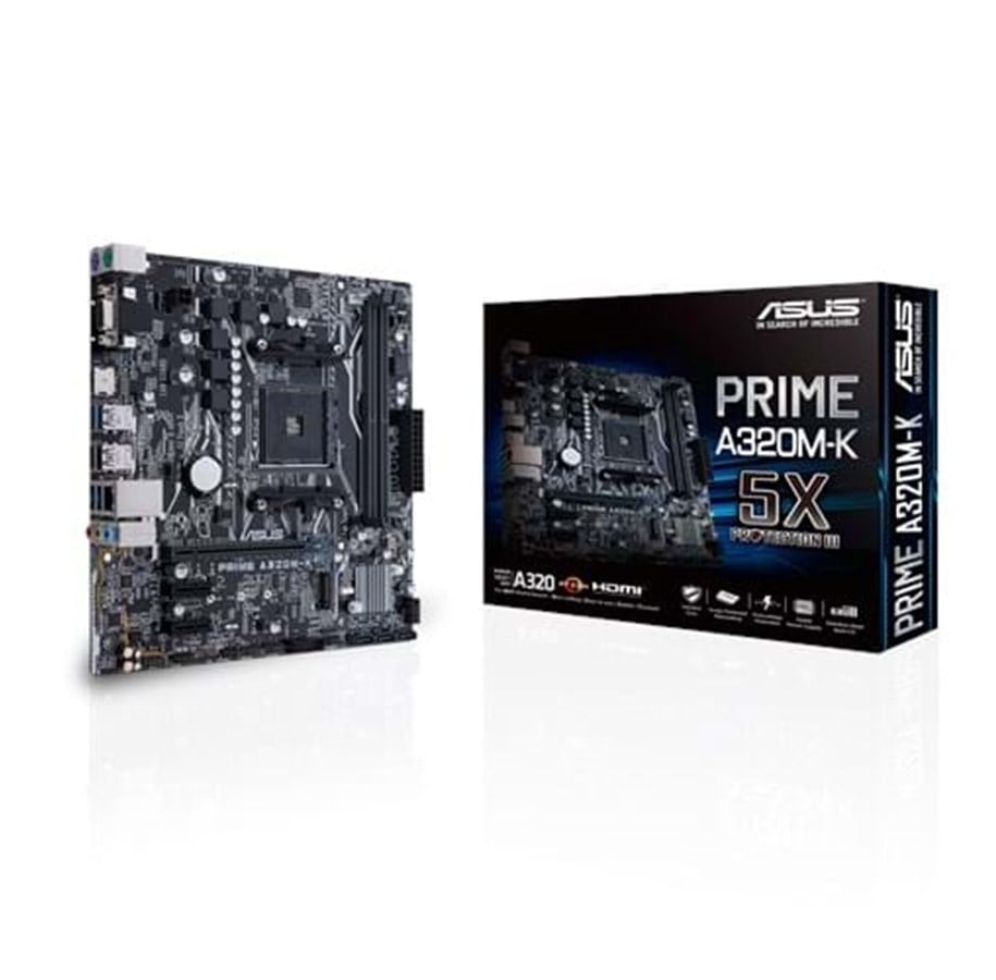 Bundkort - ASUS PRIME A320M-K Bundkort - AMD A320 - AMD AM4 - DDR4 RAM - Micro-ATX - 90MB0TV0-M0EAY0