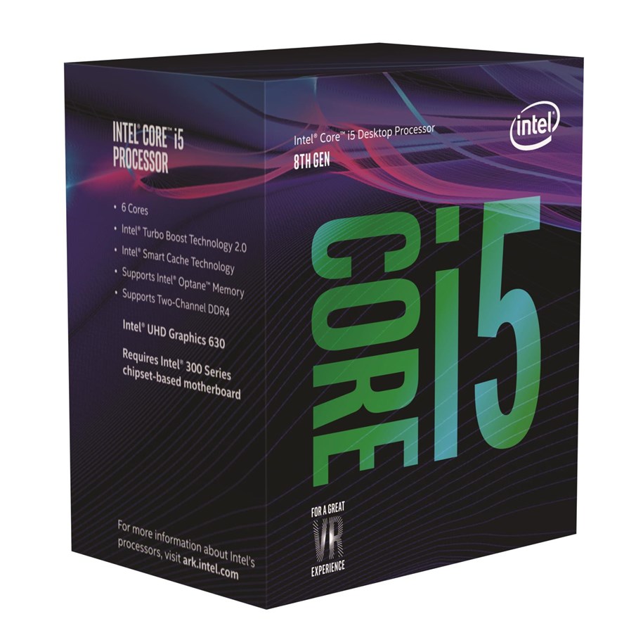 CPU - Intel Core i5-8600 Coffee Lake CPU - 6 kerner - 3.1 GHz - Intel LGA1151 - Intel Boxed (med køler) - BX80684I58600