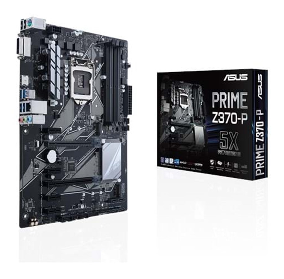 Bundkort - ASUS PRIME Z370-P Bundkort - Intel Z370 - Intel LGA1151 socket - DDR4 RAM - ATX - 90MB0VH0-M0EAY0