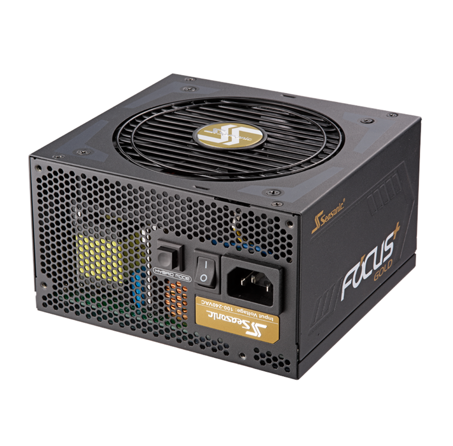 Strømforsyning - Seasonic Focus Plus 550 Gold Strømforsyning - 550 Watt - 120 mm - ATX - 80 Plus Gold certified - SSR-550FX