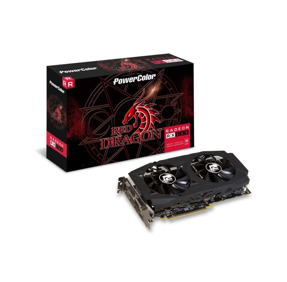Grafikkort - PowerColor Radeon RX 580 Red Dragon - 8GB GDDR5 RAM - Grafikkort - AXRX 580 8GBD5-3DHDV2/OC