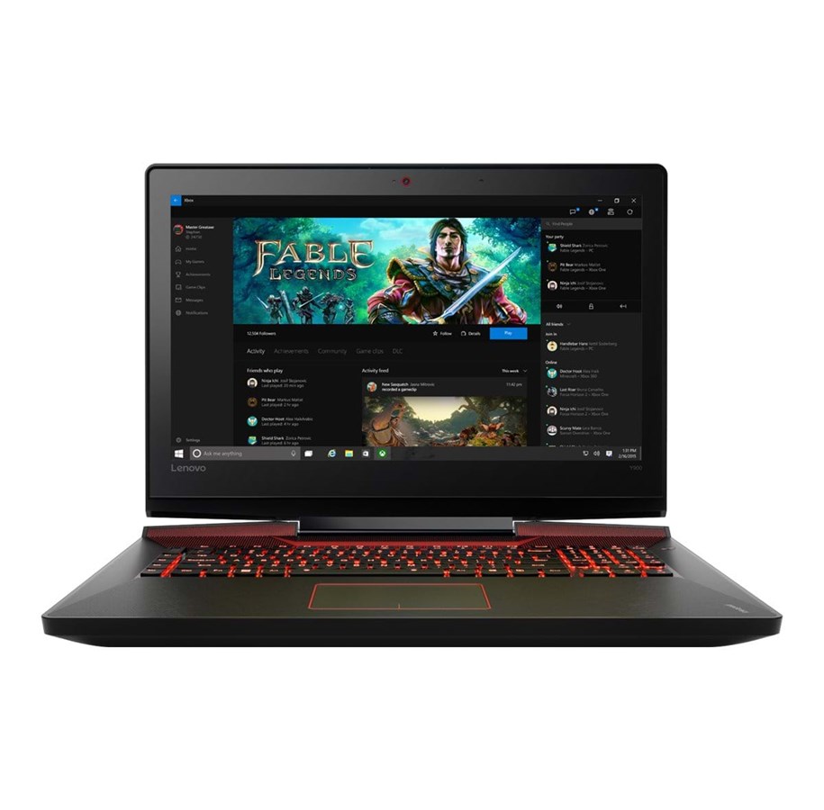 Bærbar - Lenovo Y910 i7-6820HK/32GB/1TB+256S/FHD/B/W10H - 80V1000DMX