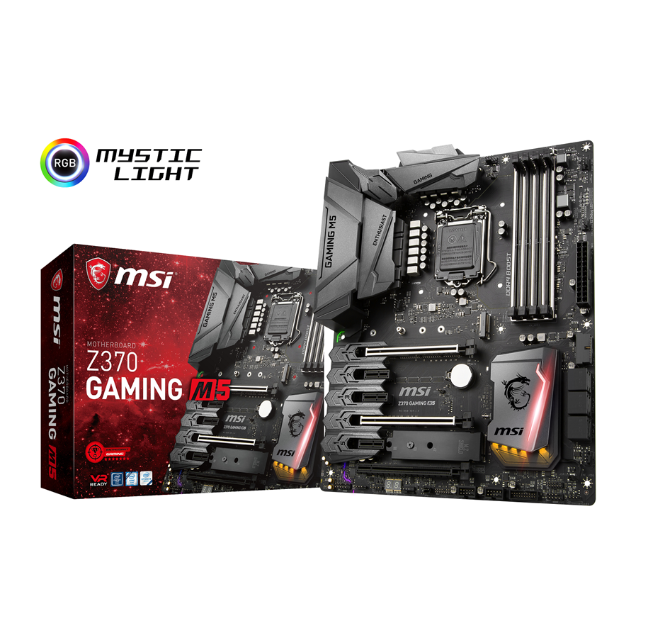 Bundkort - MSI Z370 GAMING M5 Bundkort - Intel Z370 - Intel LGA1151 - DDR4 RAM - ATX - Z370 GAMING M5