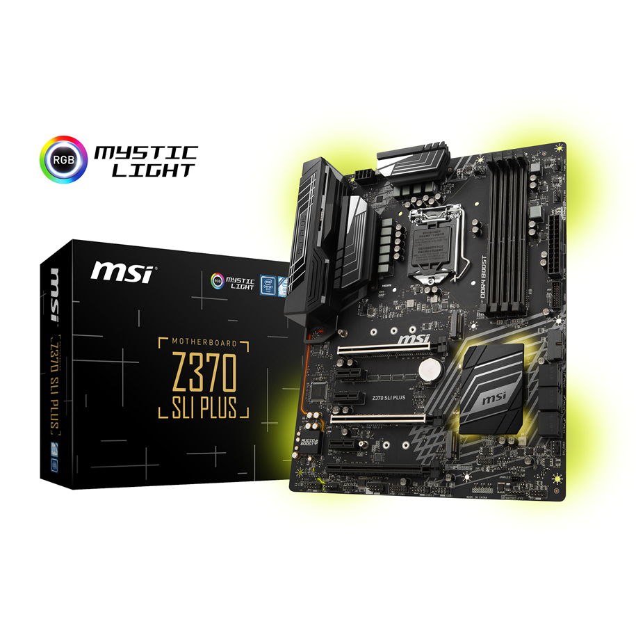 Bundkort - MSI Z370 SLI PLUS Bundkort - Intel Z370 - Intel LGA1151 - DDR4 RAM - ATX - Z370 SLI PLUS