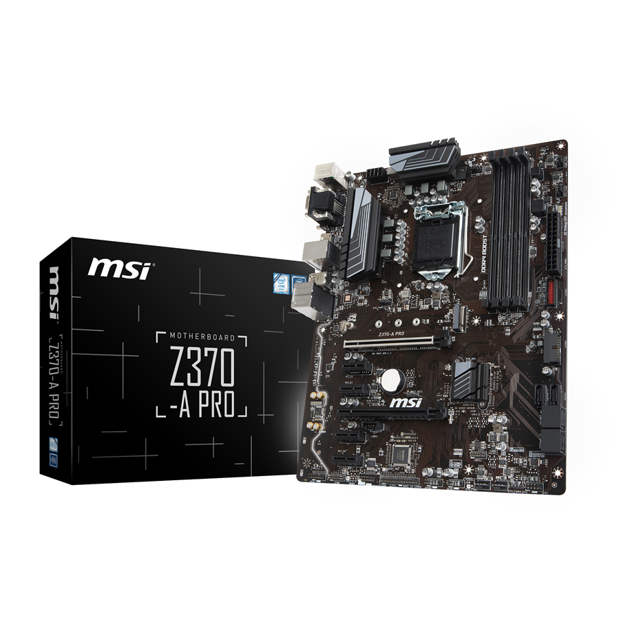 Bundkort - MSI Z370-A PRO Bundkort - Intel Z370 - Intel LGA1151 socket - DDR4 RAM - ATX - Z370-A PRO