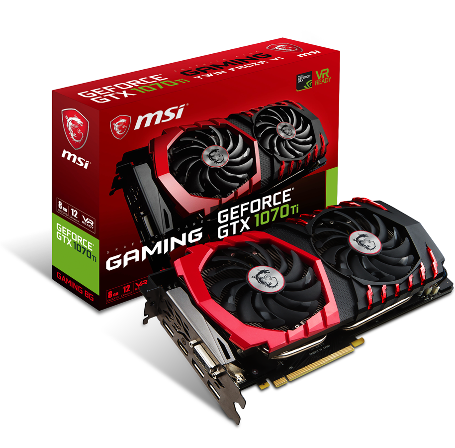 Grafikkort - MSI GeForce GTX 1070 Ti GAMING - 8GB GDDR5 RAM - Grafikkort - GTX 1070 Ti GAMING 8G