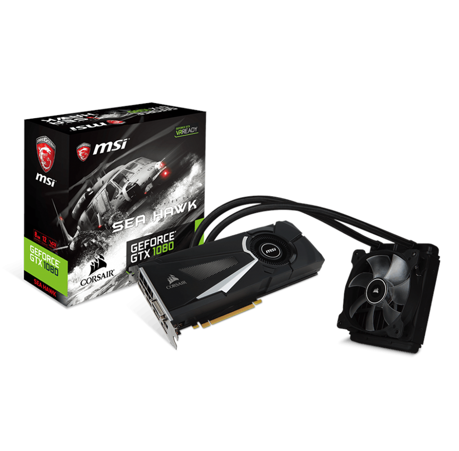 Grafikkort - MSI GeForce GTX 1080 Sea Hawk - 8GB GDDR5X RAM - Grafikkort - GTX 1080 SEA HAWK