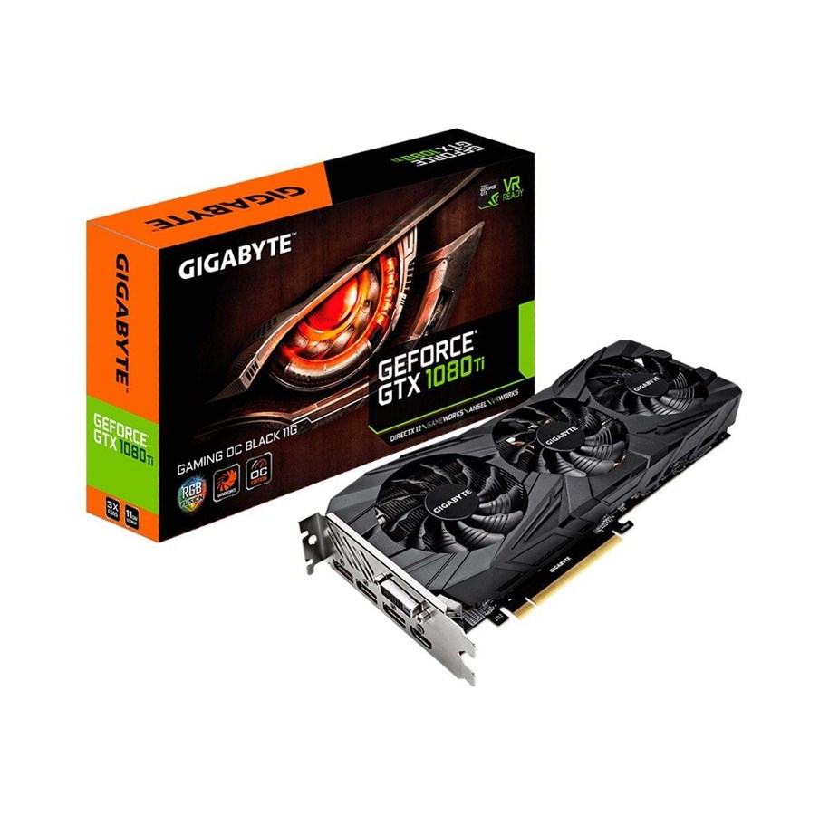 Grafikkort - GIGABYTE GeForce GTX 1080 Ti GAMING OC Black - 11GB GDDR5X RAM - Grafikkort - GV-N108TGAMINGOC BLACK-11GD