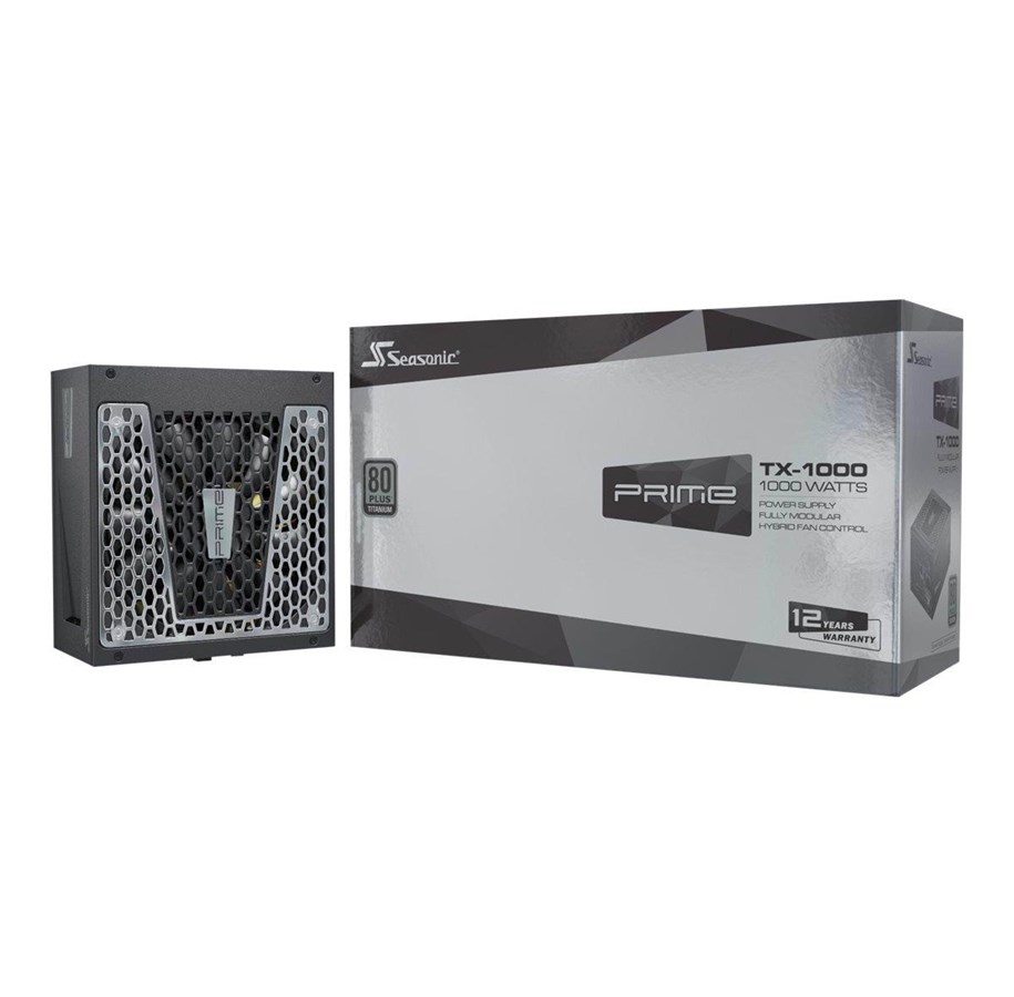 Strømforsyning - Seasonic Prime TX 1000 Strømforsyning - 1000 Watt - 135 mm - ATX - 80 Plus Titanium certified - PRIME TX-1000