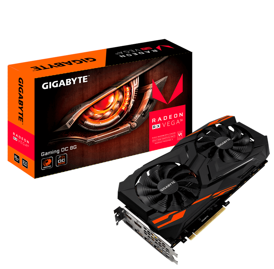 Grafikkort - GIGABYTE Radeon RX VEGA 56 GAMING OC - 8GB HBM2 - Grafikkort - GV-RXVEGA56GAMING OC-8GD