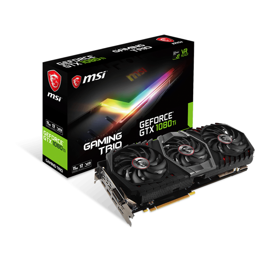 Grafikkort - MSI GeForce GTX 1080 Ti GAMING TRIO - 11GB GDDR5X RAM - Grafikkort - GTX 1080 TI GAMING TRIO