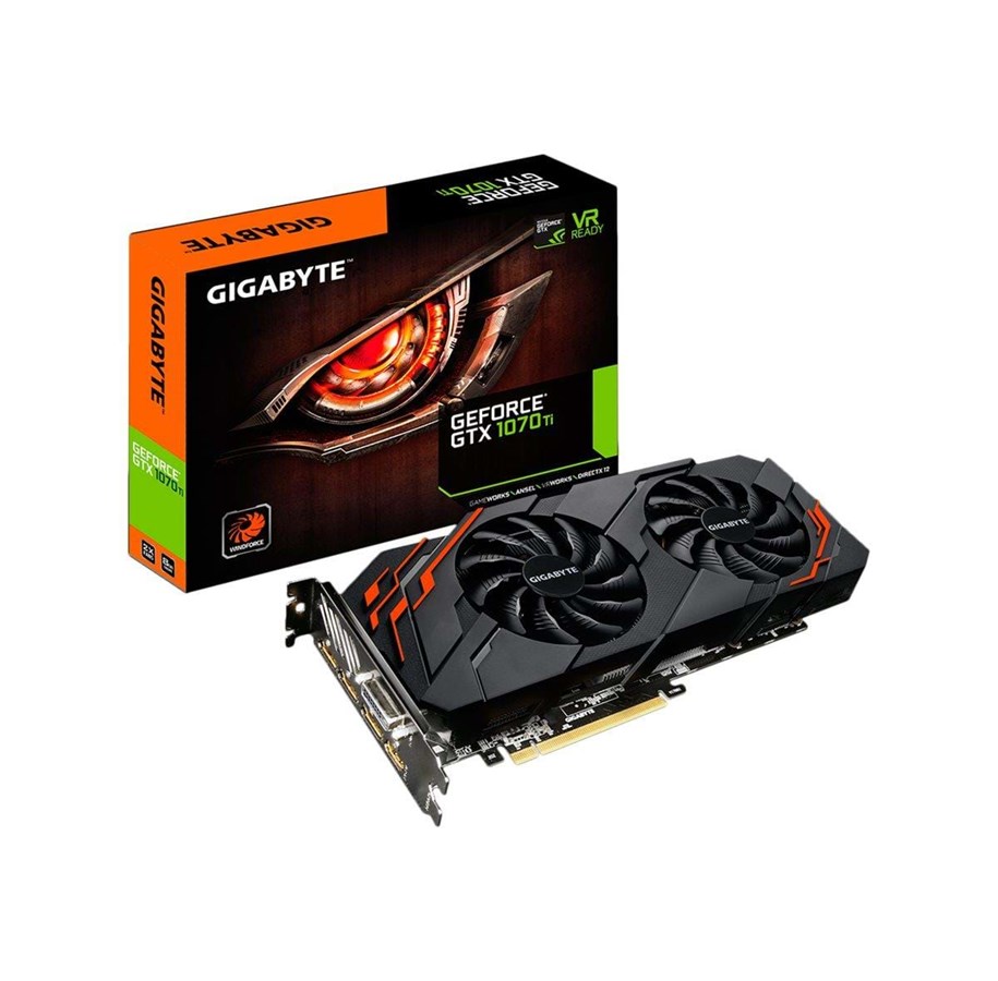 Grafikkort - GIGABYTE GeForce GTX 1070 Ti WindForce - 8GB GDDR5 RAM - Grafikkort - GV-N107TWF2-8GD
