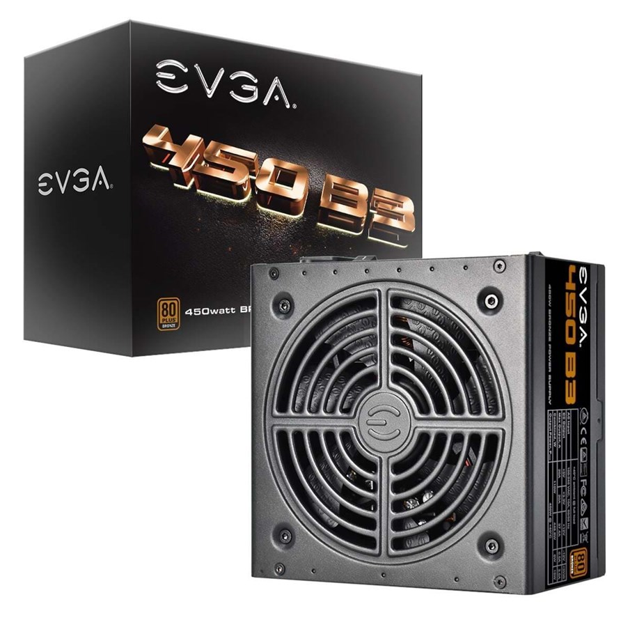 Strømforsyning - EVGA B3 450 Strømforsyning - 450 Watt - 130 mm - ATX - 80 Plus Bronze certified - 220-B3-0450-V2