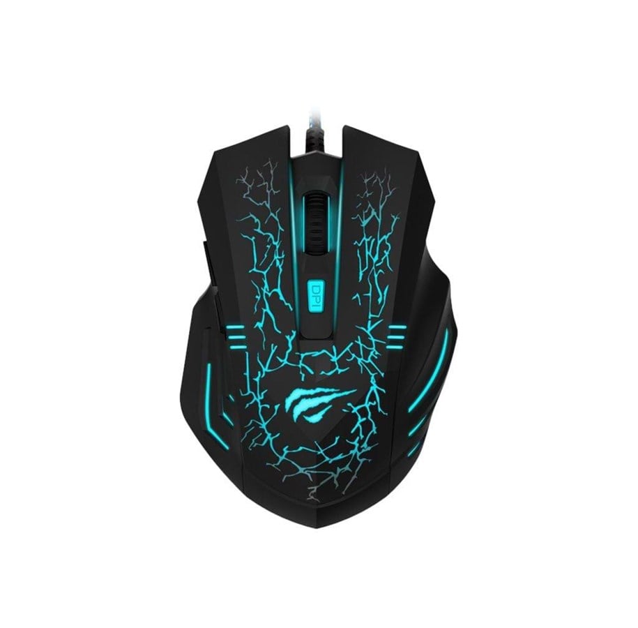 Mus - Havit HV-MS672 - Gaming Mus - Optisk - 6 knapper - Sort med RGB lys - HV-MS672