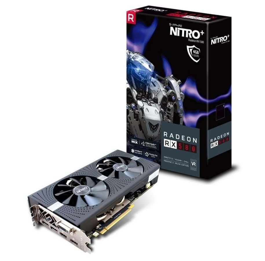 Grafikkort - Sapphire Radeon RX 580 NITRO+ - 4GB GDDR5 RAM - Grafikkort - 11265-31-20G