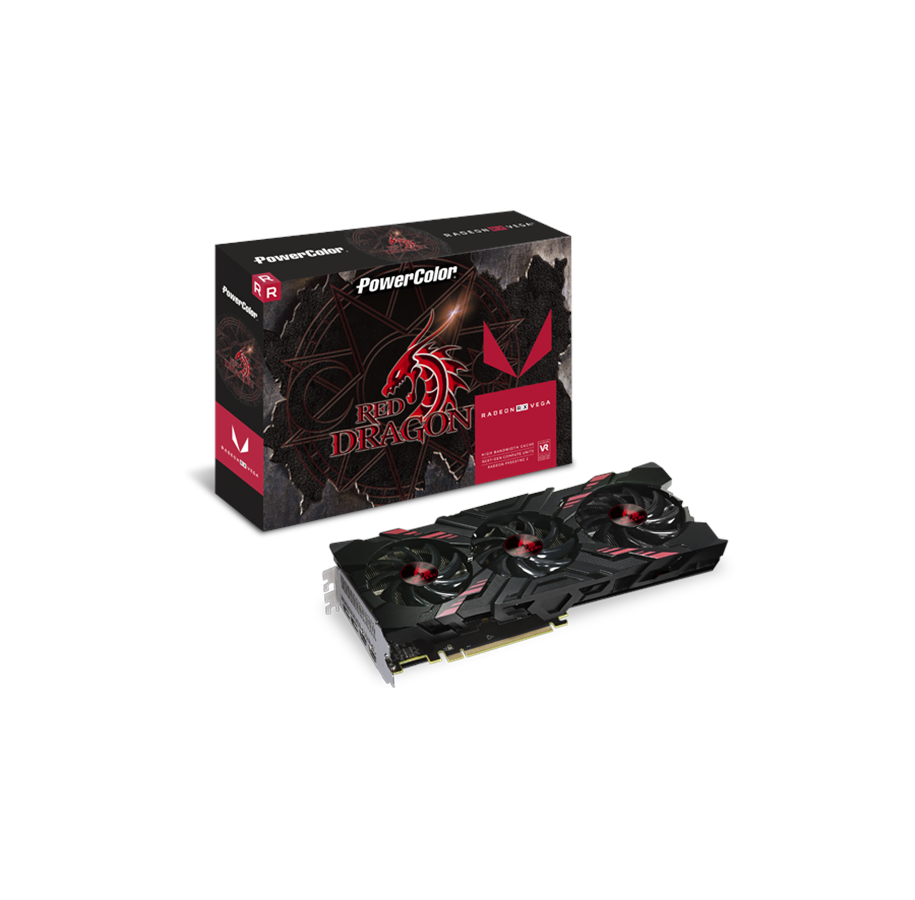 Grafikkort - PowerColor Radeon RX VEGA 56 Red Dragon - 8GB HBM2 - Grafikkort - AXRX VEGA 56 8GBHBM2-2D2HD/OC