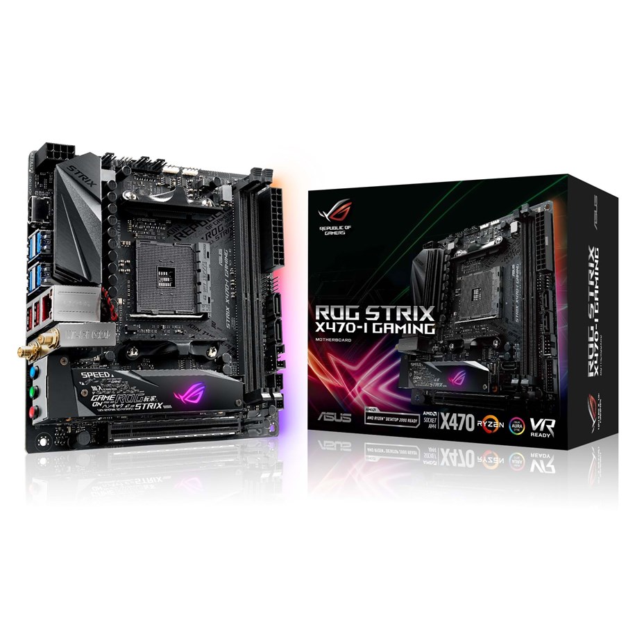 Bundkort - ASUS ROG STRIX X470-I GAMING Bundkort - AMD X470 - AMD AM4 - DDR4 RAM - Mini-ITX - 90MB0XE0-M0EAY0