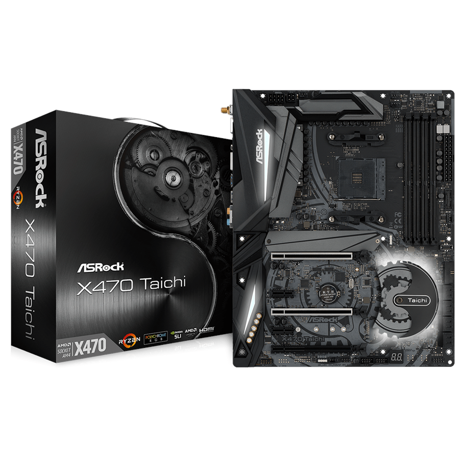 Bundkort - ASRock X470 TAICHI Bundkort - AMD X470 - AMD AM4 - DDR4 RAM - ATX - 90-MXB7J0-A0UAYZ