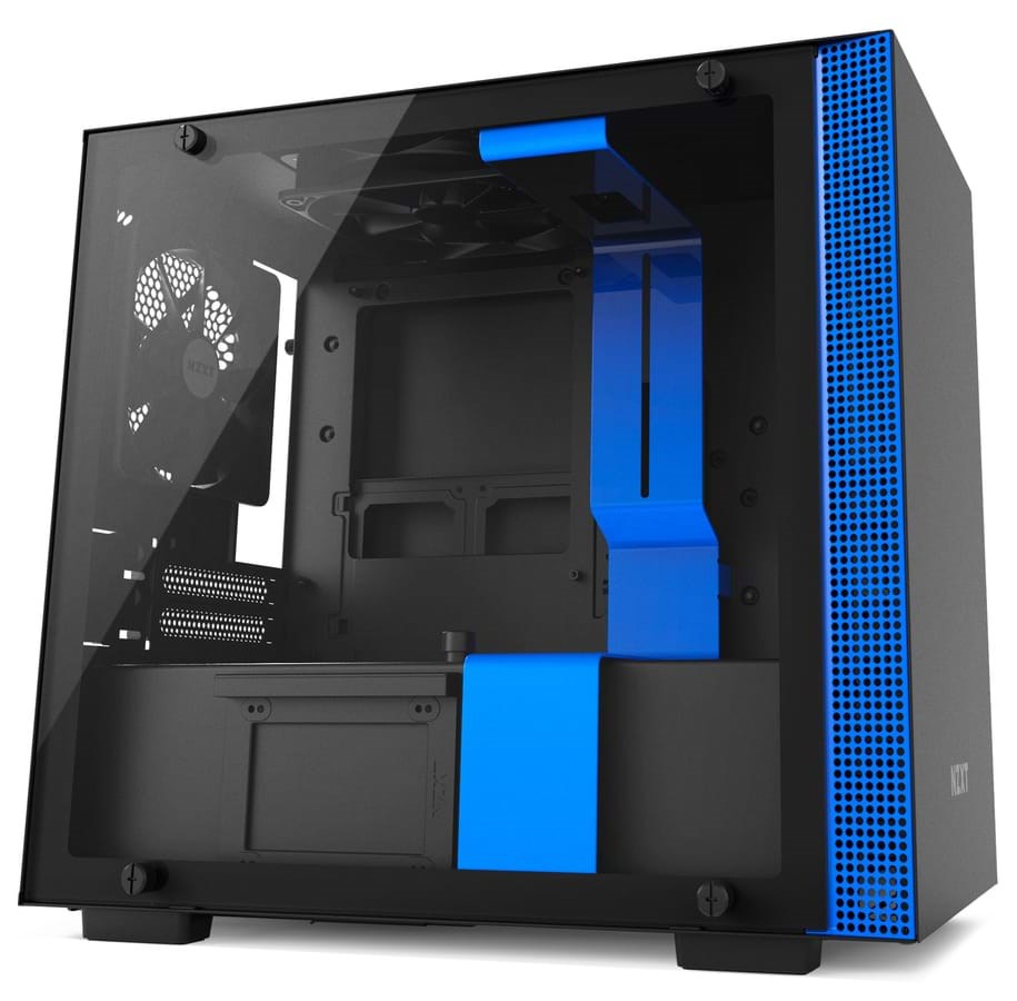 Kabinet - NZXT H200 Matte Black/Blue - Kabinet - Miditower - Blå - CA-H200B-BL