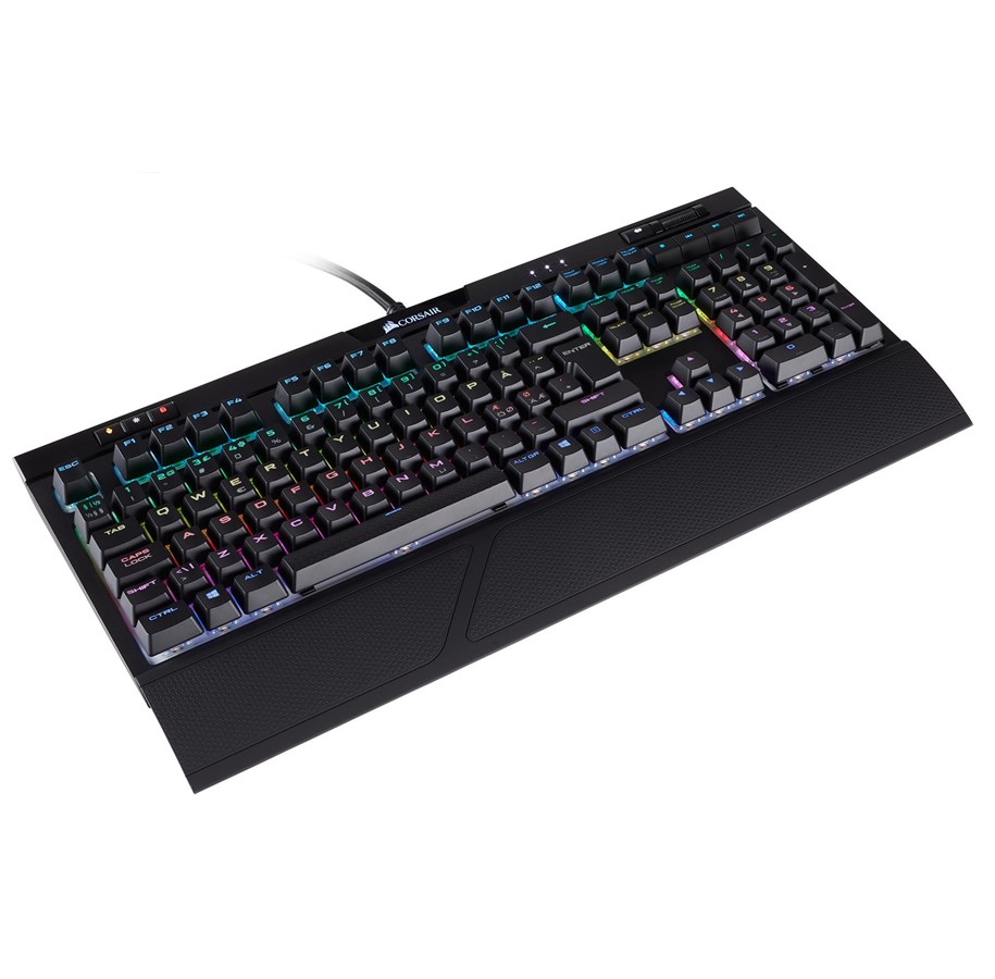 Tastatur - Corsair Strafe RGB MK.2 - Cherry MX Silent - ND - Gaming Tastatur - Nordisk - Sort - CH-9104113-ND