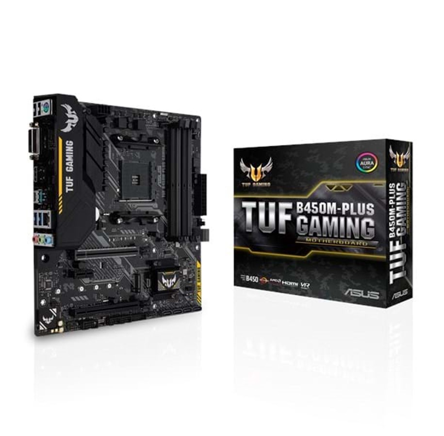 Bundkort - ASUS TUF B450M-PLUS GAMING Bundkort - AMD B450 - AMD AM4 socket - DDR4 RAM - Micro-ATX - 90MB0YQ0-M0EAY0