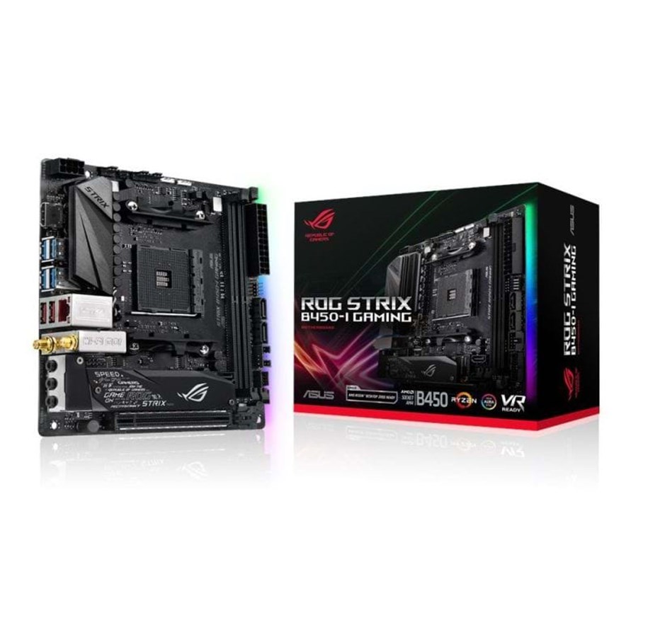 Bundkort - ASUS ROG STRIX B450-I GAMING Bundkort - AMD B450 - AMD AM4 socket - DDR4 RAM - Mini-ITX - 90MB0Z50-M0EAY0