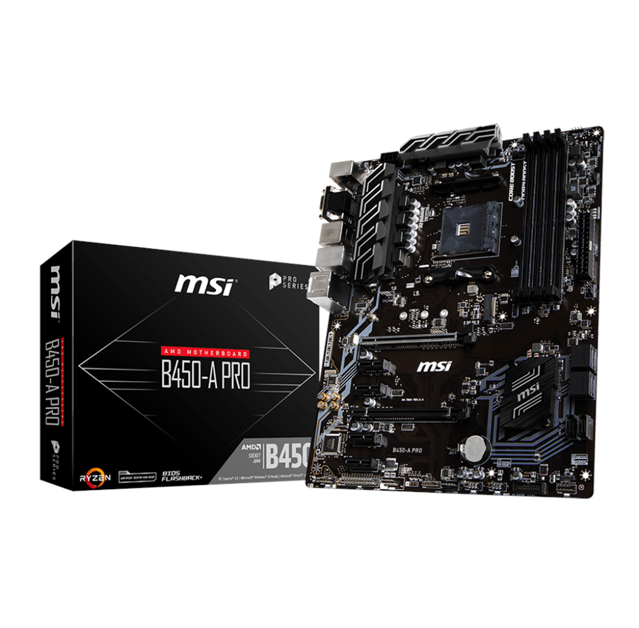 Bundkort - MSI B450-A PRO Bundkort - AMD B450 - AMD AM4 socket - DDR4 RAM - ATX - B450-A PRO